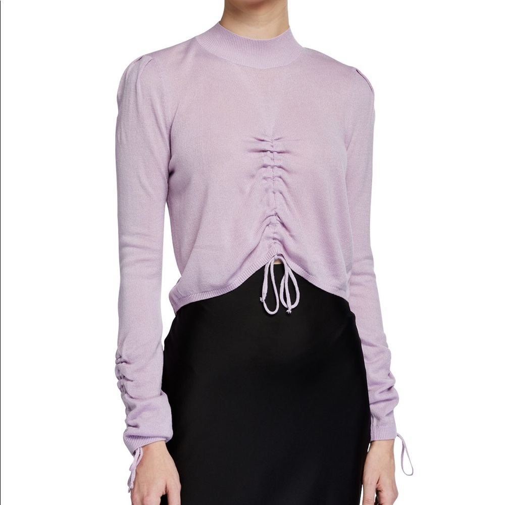 Lilac Ruched-Front Top
